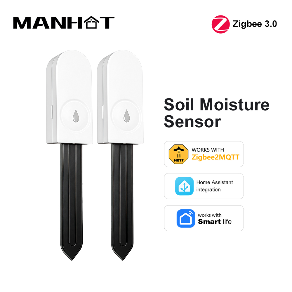 Smart Garden System - เซ็นเซอร์วัดความชื้นในดิน Zigbee 3.0 พร้อมวัดอุณหภูมิและความชื้น เครื่องวัดอุณหภูมิและความชื้นสำหรับระบบอัตโนมัติในสวน ระบบตรวจจับการรดน้ำ