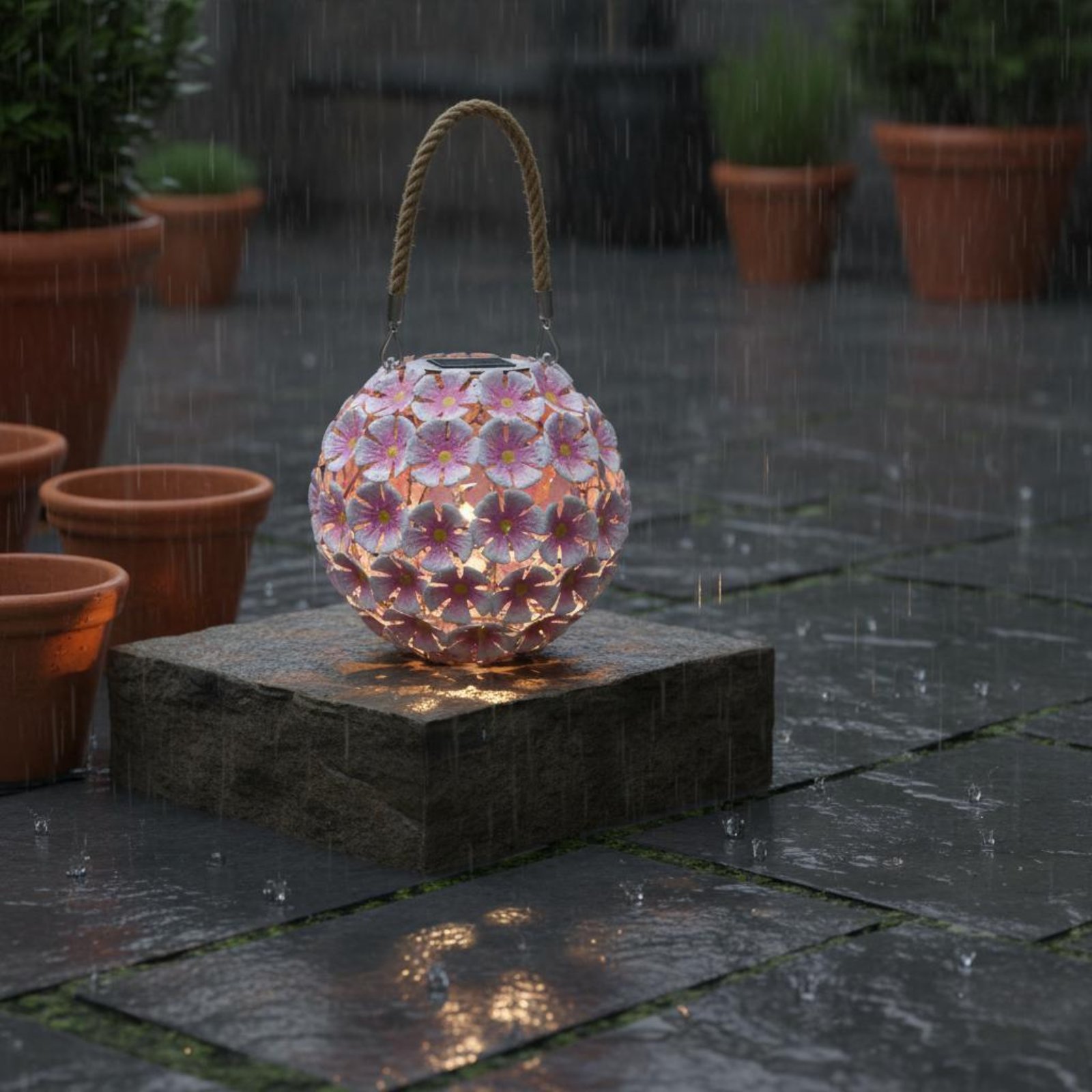 โคมไฟแขวนรูปดอกไม้ แสงสีขาวอบอ - Smart Garden Lanterns บทวิจารณ์และราคา