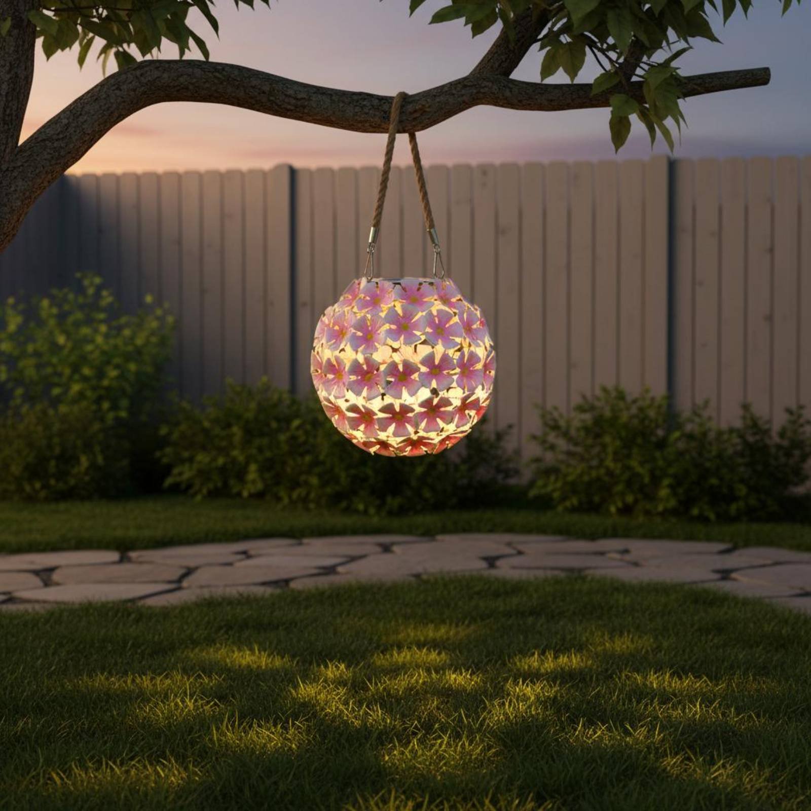 โคมไฟแขวนรูปดอกไม้ แสงสีขาวอบอ - Smart Garden Lanterns บทวิจารณ์และราคา