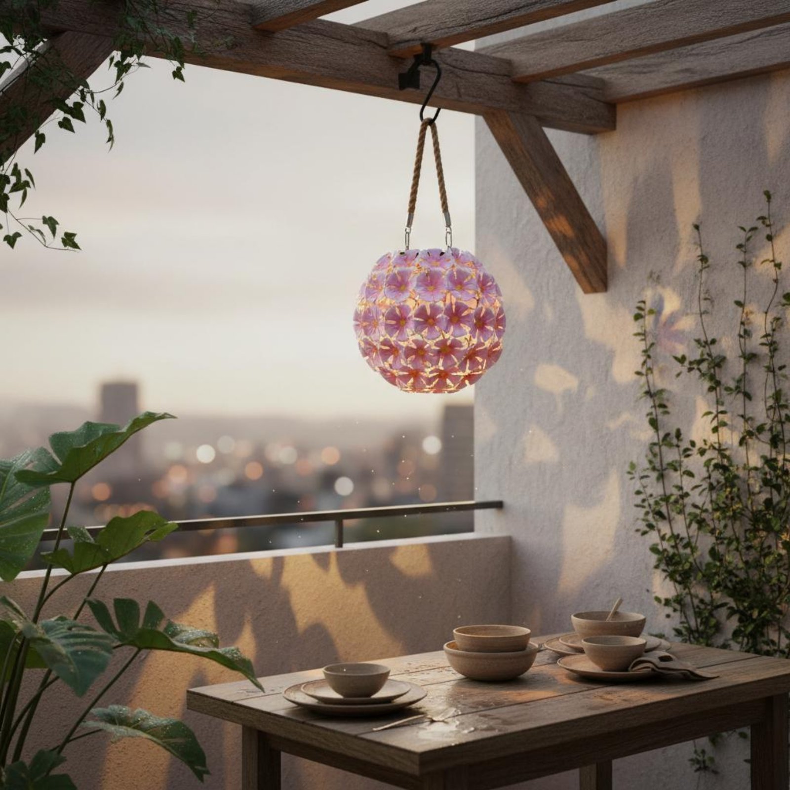 โคมไฟแขวนรูปดอกไม้ แสงสีขาวอบอ - Smart Garden Lanterns บทวิจารณ์และราคา